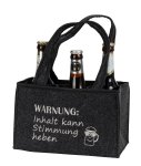Filz-Tasche für 6 Flaschen 24x15x15cm