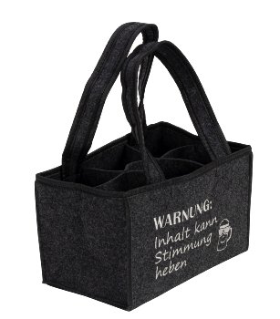 Filz-Tasche für 6 Flaschen 24x15x15cm