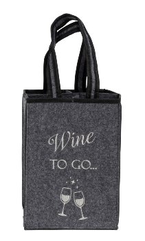Filz-Tasche für 4 Flaschen 25x18x18cm