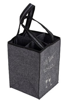 Filz-Tasche für 4 Flaschen 25x18x18cm