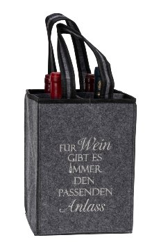 Filz-Tasche für 4 Flaschen 25x18x18cm