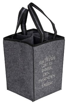 Filz-Tasche für 4 Flaschen 25x18x18cm