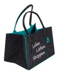 Filz-Tasche 2-farbig mit Stick "Leben