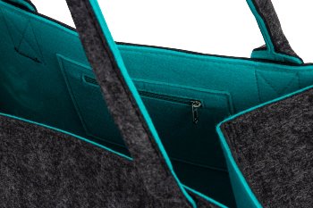 Filz-Tasche 2-farbig mit Stick "Leben