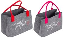 Filz-Tasche mit Stick "I´m not perfect"