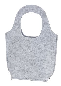 Filz-Tasche grau mit Stick "von Herzen"