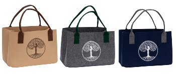 Filz-Tasche mit Stick "Lebensbaum"