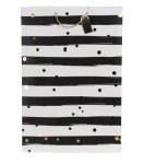 Geschenktüte XXL schwarz/weiße Streifen