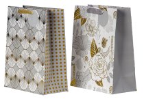 present bag flowers and patterns
