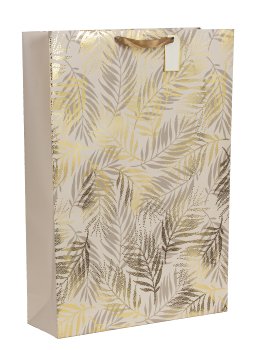 Geschenktüte XXL goldene Blätter