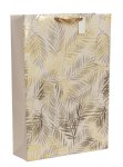 Geschenktüte XXL goldene Blätter