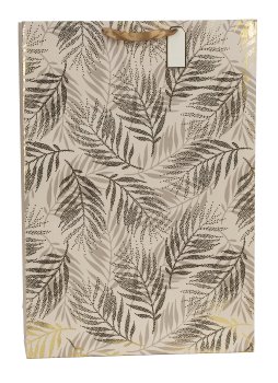 Geschenktüte XXL goldene Blätter