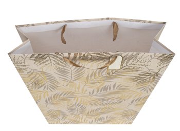 Geschenktüte XXL goldene Blätter