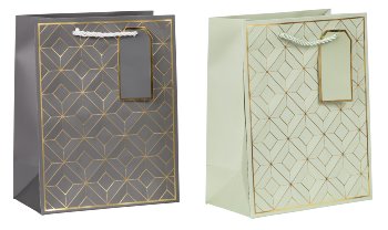 present bag whole year design grey &