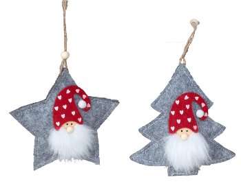 Felt decoration with santa for hanging