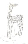 Shinning (warm white) reindeer