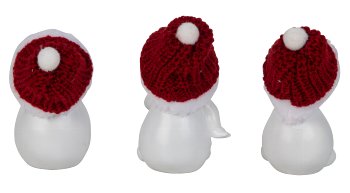 Niedliche Schneemänner stehend mit