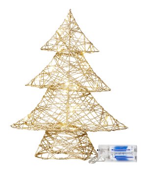 Shinning (warm white) tree gold h=30cm