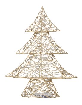 Shinning (warm white) tree gold h=42cm