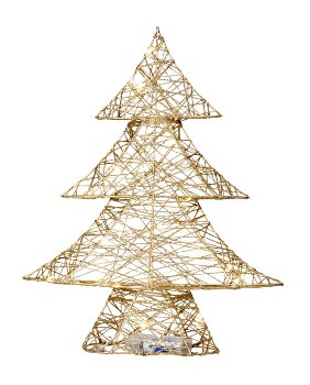 Shinning (warm white) tree gold h=42cm