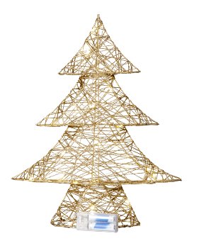 Shinning (warm white) tree gold h=42cm