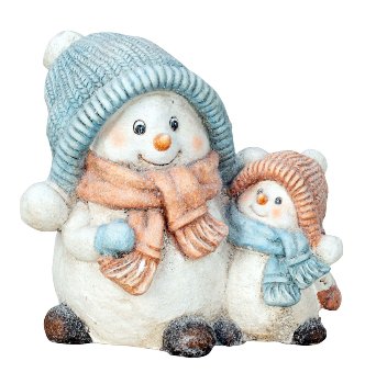 Winterschneemanndeko mit Mütze &