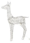 Shinning (warm white) reindeer "Mother"