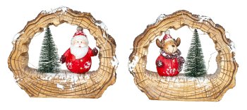 Winterdeko Nikolaus & Elch mit