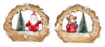 Winterdeko Nikolaus & Elch mit