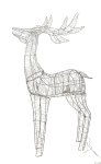 Shinning (warm white) reindeer "Father"