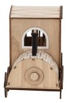 Winter-Lokomotive aus Holz h=17cm b=22