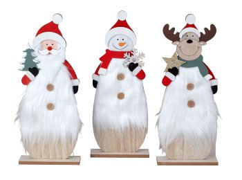 Xmas Wooden decoration with santa,