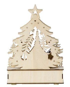 Weihnachts Holzdeko Kirche h=25cm b=18cm