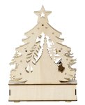 Weihnachts Holzdeko Kirche h=25cm b=18cm