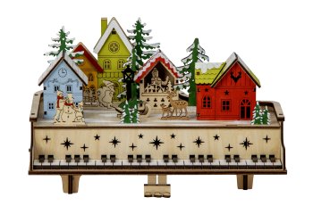 Winter decoration on piano h=17cm w=26cm