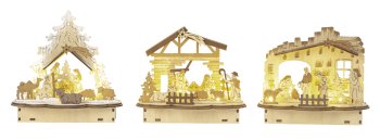 Nativity Scene h=16-18,5cm b=18cm asst.