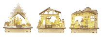 Krippen Holzdeko h=16-18,5cm sort. mit
