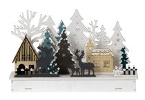 Holzdeko Winterlandschaft h=19cm b=30cm