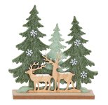 Filz-Tannenbäume mit Holz-Rentieren
