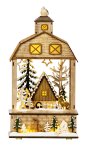Winter decoration in lantern h=33cm
