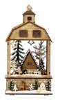 Winter decoration in lantern h=33cm