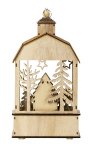 Winter decoration in lantern h=33cm