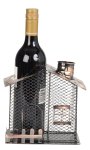 Metal Wine-bottle holder bronze-finish