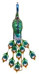 Metal peacock standing h=81cm w=36cm