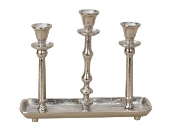 Candle holder plate with 3 candle