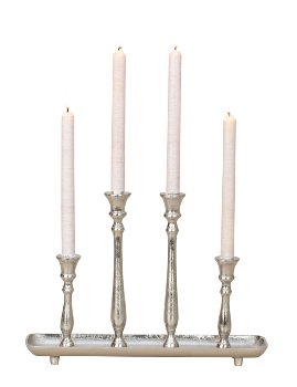 Candle holder plate with 4 candle