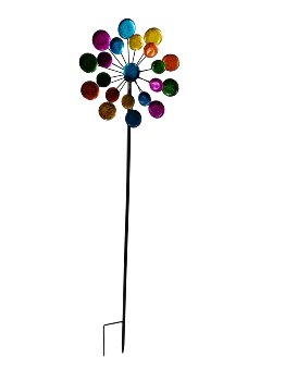 Metal-spinner (dual) as yard stake