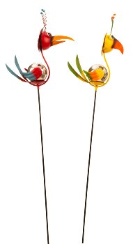 Metal bird h=29cm w=8,5cm on 88cm stake