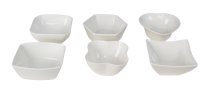 Big porcelain bowls asst. h=4cm b=9-10cm