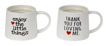 Mug with lovely sentence h=8,5cm d=9,6cm